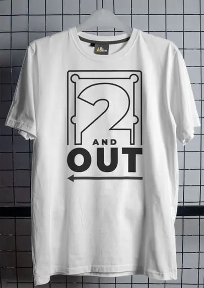 Camiseta de billar 2 and Out negra