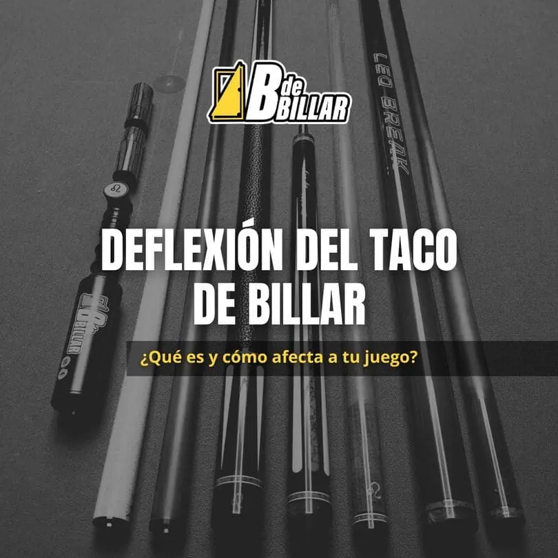 Deflexi&oacute;n del taco de billar al jugar con efecto lateral